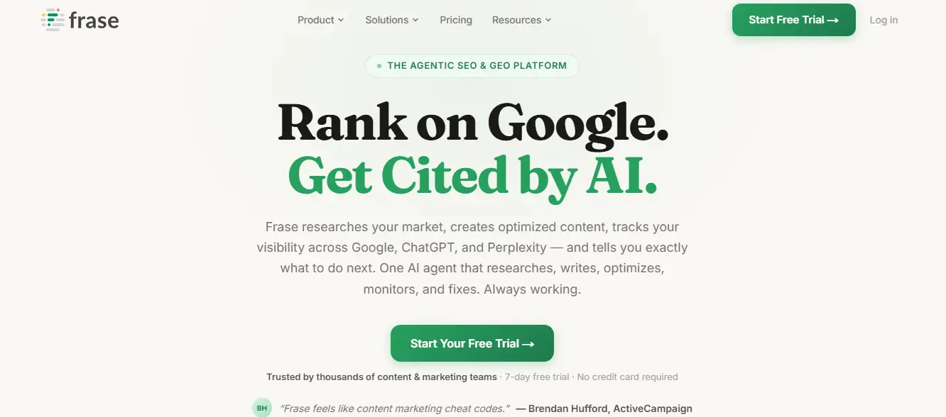 Frase — The Agentic SEO & GEO Platform