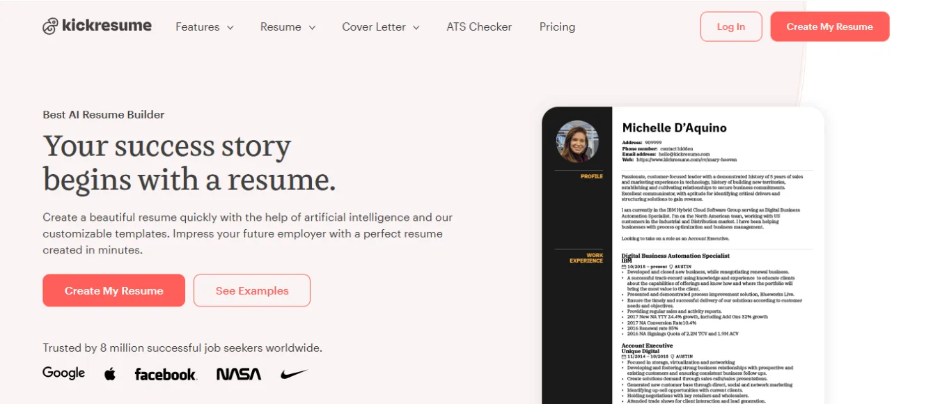 Kickresume | Best Online Resume & Cover Letter Builder