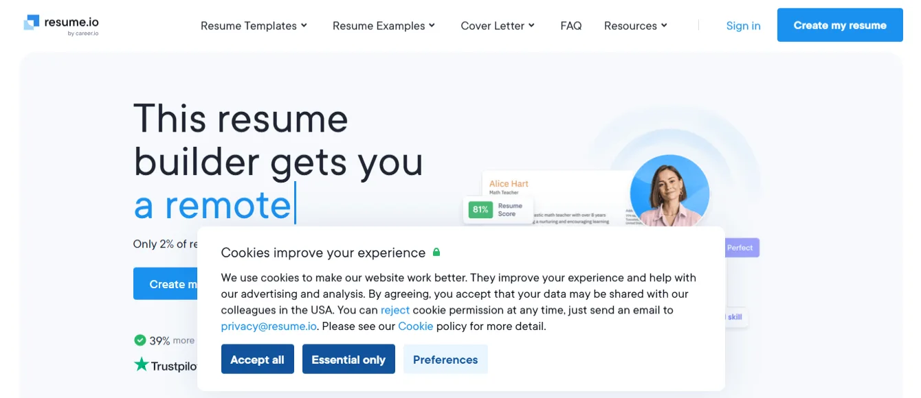 Free Resume Templates 2026 [Download & Edit] · Resume.io