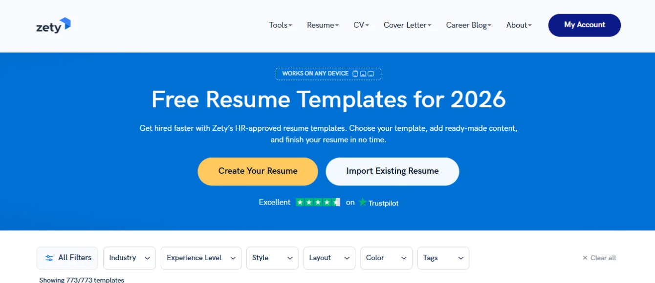 Free Resume Templates for 2026 | Zety