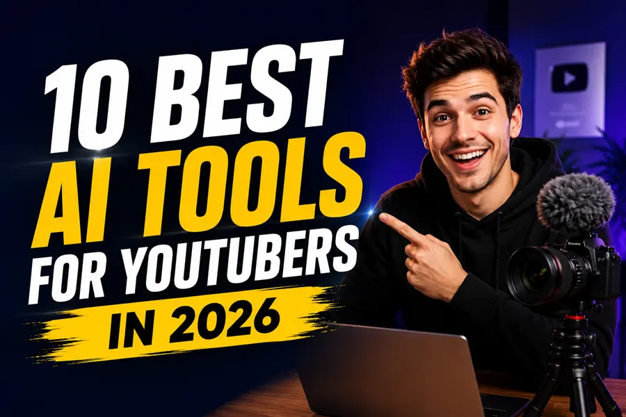 Best AI tools for YouTubers in 2026 for script writing, thumbnails, video editing, and SEO