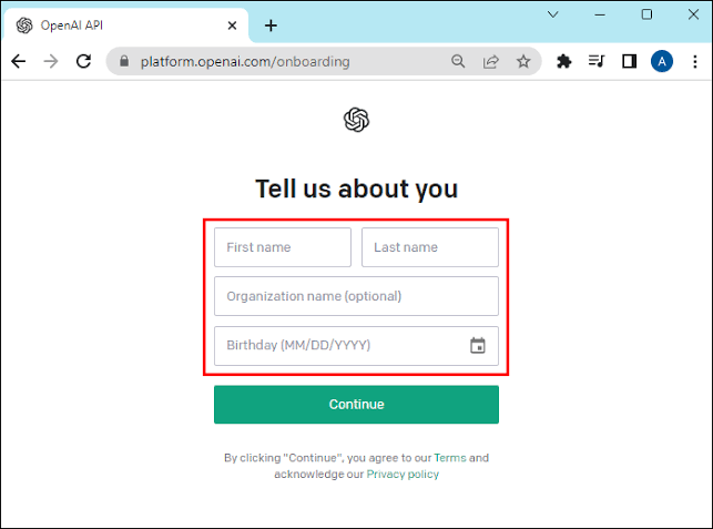 chatgpt signup page openai free account